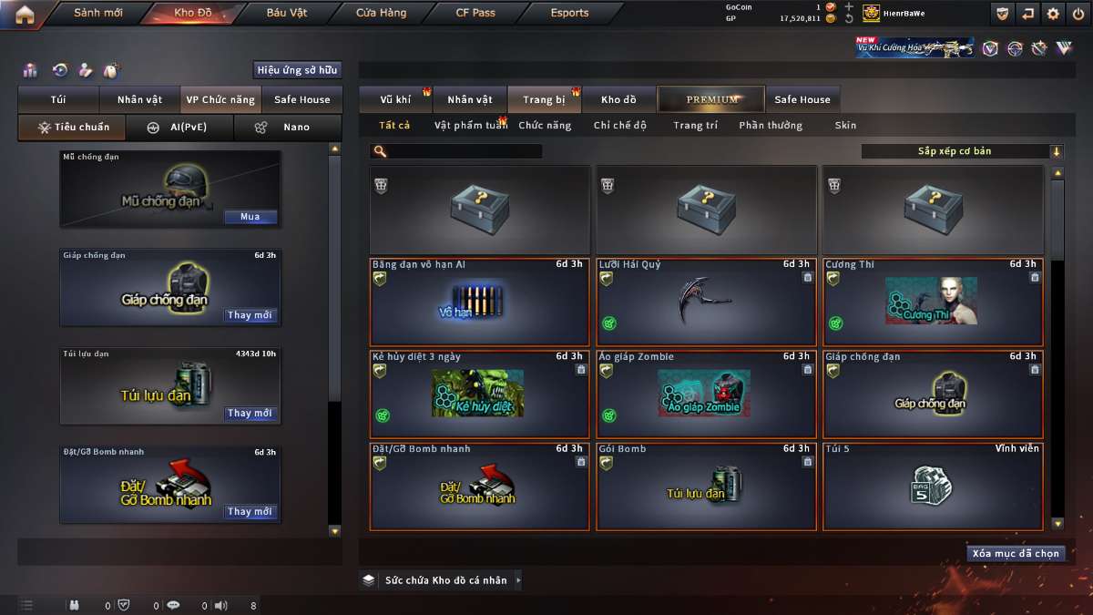 shop acc cf uy tin gia re